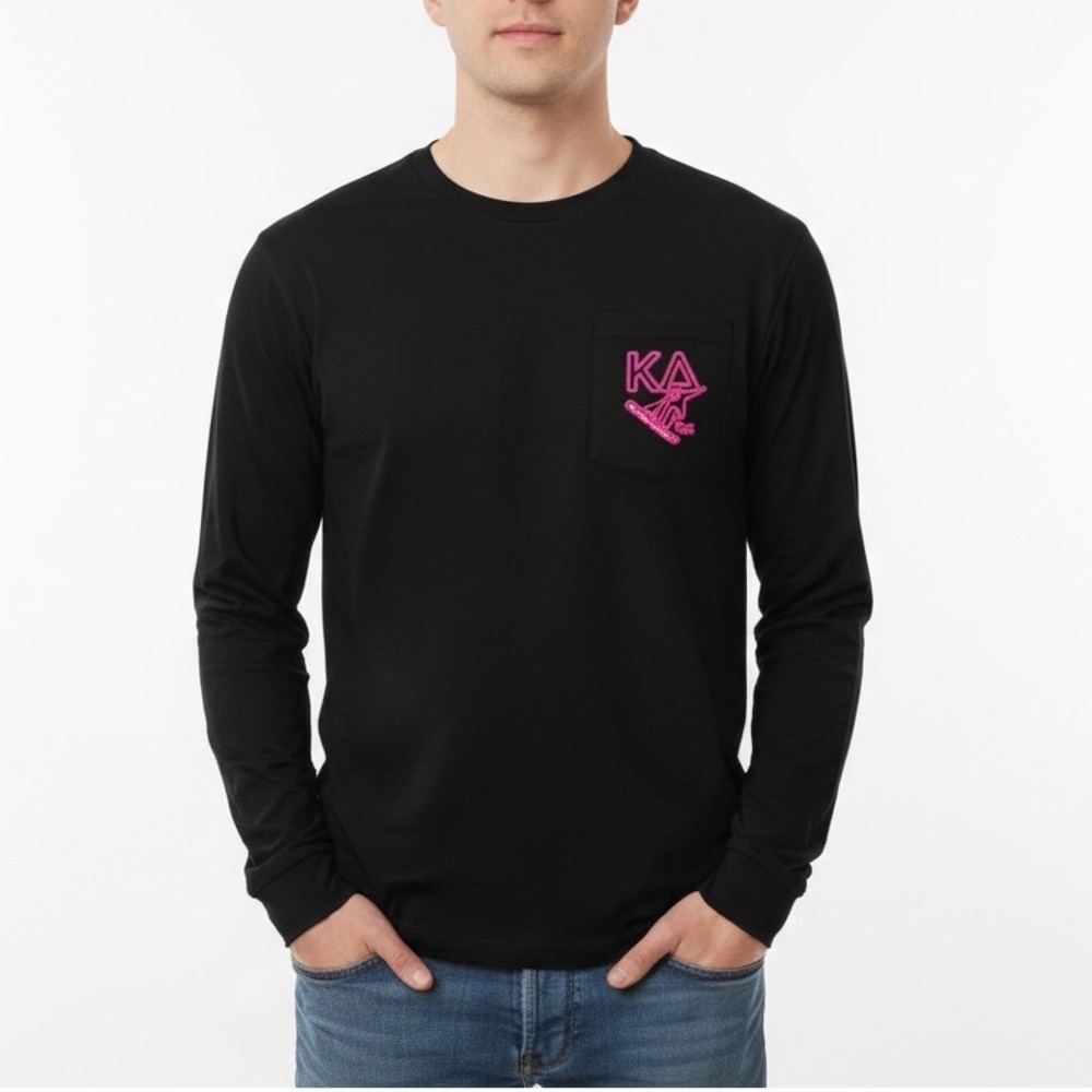 Kappa Delta Winter Formal 2021 Black Long Sleeve T Shirt Ski Snowboard Graphic